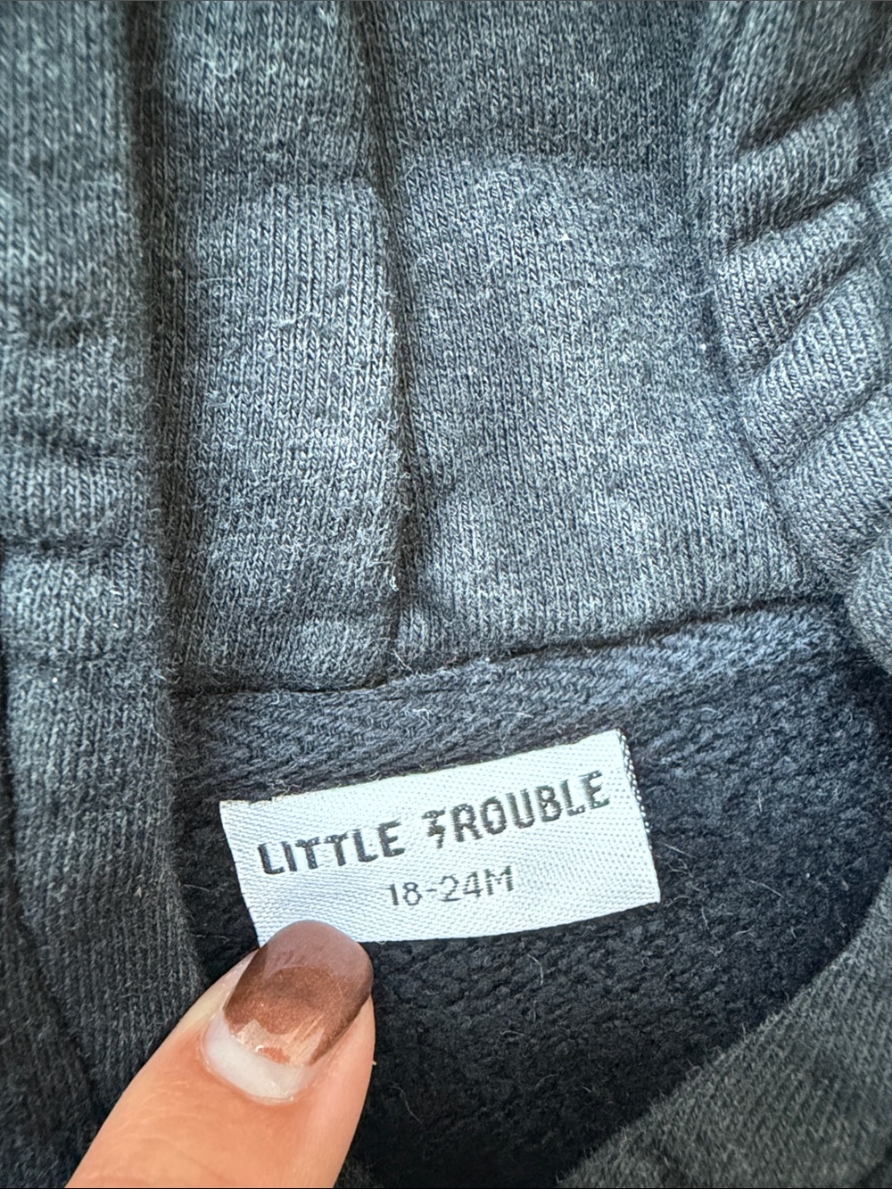 Little Trouble Toddler Hoodie - Picture 4 of 7